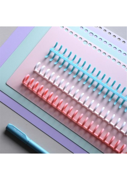 Yeşil Stil Delikler Daireler Yüzük Spiral Defter Bağlama Çapı Scrapbook Albüm Cetvel Spiral A4 Defter Bağlama Klipsleri (Yurt Dışından)