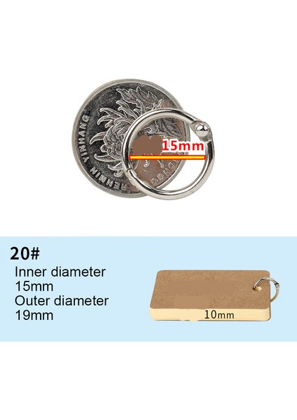 15 mm Şerit Stili 5 Adet Metal Defter Halkası Altın Binder Menteşeli Halka Okul Gezgin Yaprak Açma Dairesi Hoops Scrapbook Albüm Ofis Bağlama Halkası (Yurt Dışından)