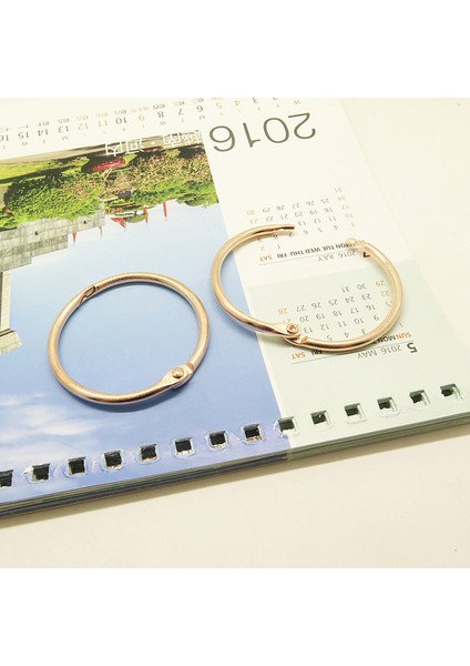 15 mm Şerit Stili 5 Adet Metal Defter Halkası Altın Binder Menteşeli Halka Okul Gezgin Yaprak Açma Dairesi Hoops Scrapbook Albüm Ofis Bağlama Halkası (Yurt Dışından)
