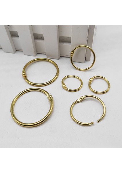 15 mm Şerit Stili 5 Adet Metal Defter Halkası Altın Binder Menteşeli Halka Okul Gezgin Yaprak Açma Dairesi Hoops Scrapbook Albüm Ofis Bağlama Halkası (Yurt Dışından)