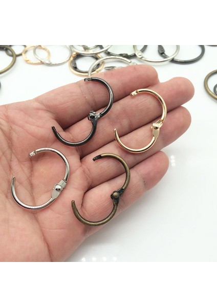 15 mm Şerit Stili 5 Adet Metal Defter Halkası Altın Binder Menteşeli Halka Okul Gezgin Yaprak Açma Dairesi Hoops Scrapbook Albüm Ofis Bağlama Halkası (Yurt Dışından)