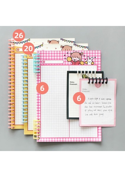 Siyah Stil Delikler Daireler Halka Loose-Leaf Kağıt Kitap Scrapbook Albüm Cilt Spiral A4 Defter Bağlantı Klipsleri - (Yurt Dışından)
