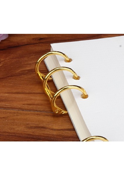 1.5cm Tarzı 3 Halkalı Altın Renkli Defter Bağlama Halkası Açık Halka Gevşek Düğme Bağlama Kelepçe Takvim Bağlama Yüzük Bağlama Halkası (Yurt Dışından)