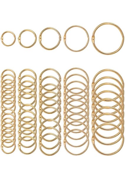 30 mm Bronz Stil 5 Adet Metal Defter Halkası Altın Binder Menteşeli Halka Okul Gezgin Yaprak Açma Dairesi Hoops Scrapbook Albüm Ofis Bağlama Halkası (Yurt Dışından)
