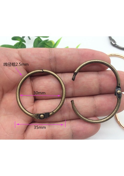 30 mm Bronz Stil 5 Adet Metal Defter Halkası Altın Binder Menteşeli Halka Okul Gezgin Yaprak Açma Dairesi Hoops Scrapbook Albüm Ofis Bağlama Halkası (Yurt Dışından) fiyatları