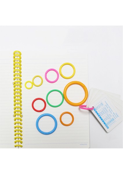 Mor Tarzı Elastik Bağlama Gevşek Yaprak Halkaları El Hesap Kartı Daire Scrapbook Bağlama Tokası Hoop Daire Ofis Aksesuarları (Yurt Dışından)