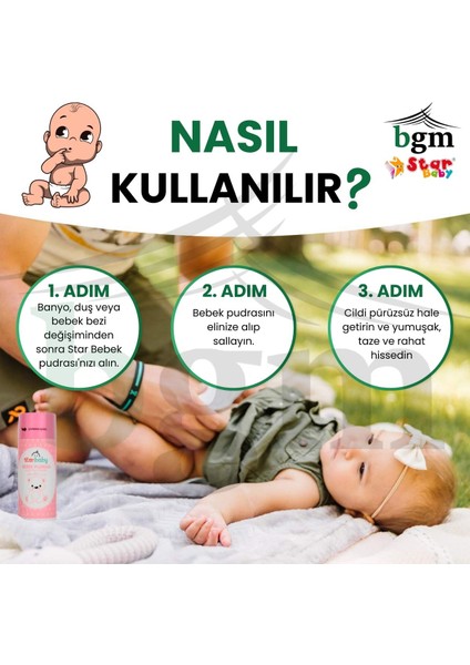 Bebek Pudrası 100GR Serpme Pembe ve Mavi Nem Önleyici Yumuşatıcı Veferahlatıcı Pudra