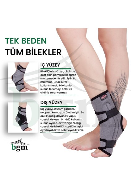Ligament Destekli Ayak Bilekliği Gri 8 Bandajlı modelleri