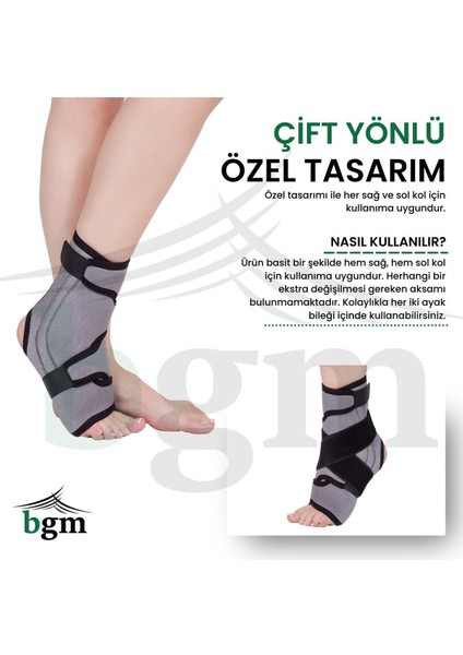 Ligament Destekli Ayak Bilekliği Gri 8 Bandajlı indirimleri