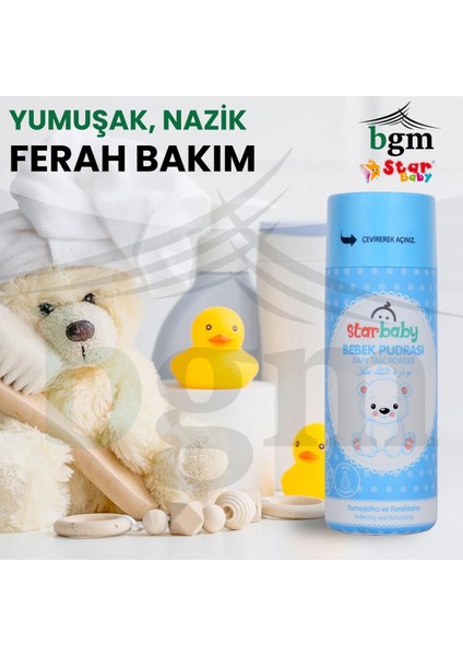 Bebek Pudrası 3x 100GR Serpme Mavi Nem Önleyici Yumuşatıcı ve Ferahlatıcı Pudra