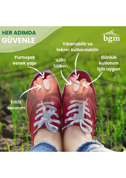 Baş Parmak Ayırıcı Silikon Makara Ped Halluks Valguss Baş Parmak Çıkıntısı Pedi