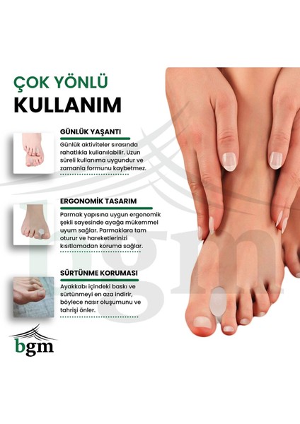 Baş Parmak Ayırıcı Silikon Makara Ped Halluks Valguss Baş Parmak Çıkıntısı Pedi