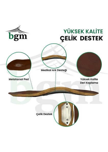 Ark Takviyeli Çelik Taban Düz Taban Içe Basmaa Destekli Çelik Ayakkabı Tabanlığı