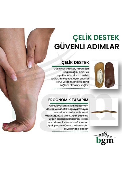 Ark Takviyeli Çelik Taban Düz Taban Içe Basmaa Destekli Çelik Ayakkabı Tabanlığı
