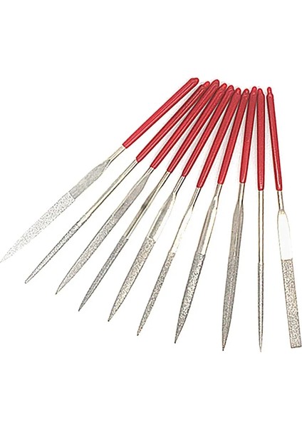 Elmas Eğe Seti 10 Parçalı Hassas Eğeleme Takımı Cam Porselen Mücevher Kalıpcı Eğeleme 3mm * 140MM