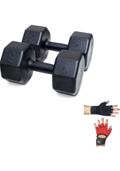7 kg Dambıl x 2 Adet = 14 kg + Body Eldiveni