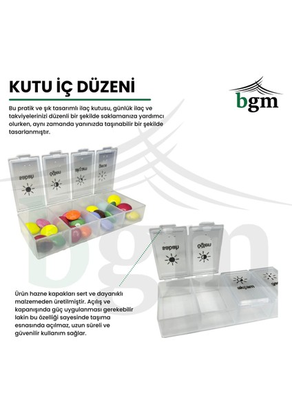 Ilaç Kutusu Günlük 4 Bölmeli Ilaç Saklama Kutusu Ilaç Organizeri fiyatları