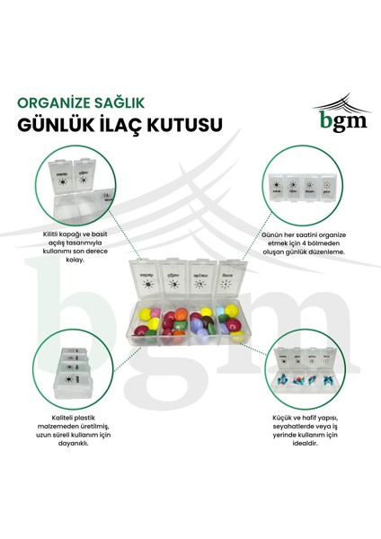 Ilaç Kutusu Günlük 4 Bölmeli Ilaç Saklama Kutusu Ilaç Organizeri fırsatları