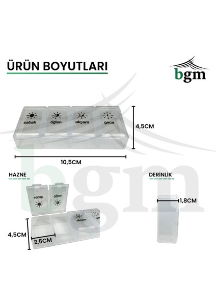Ilaç Kutusu Günlük 4 Bölmeli Ilaç Saklama Kutusu Ilaç Organizeri indirimleri