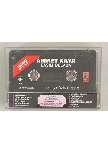 Ahmet Kaya Başım Belada Kaset (Orjnal 1991 Dönem Kağıt Baskı Kaset) fiyatları