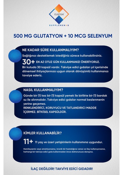 Glutatyon + Selenyum Enterik Kapsül 30 Kapsül