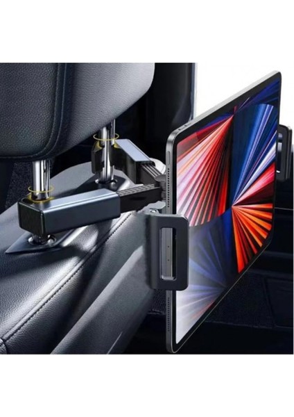 Araç Arka Koltuk Kafalığı Tablet Telefon Tutucu Koltuk Arkası Telefon Tablet Tutucu Güçlü Klips ve Uyumlu Tasarım