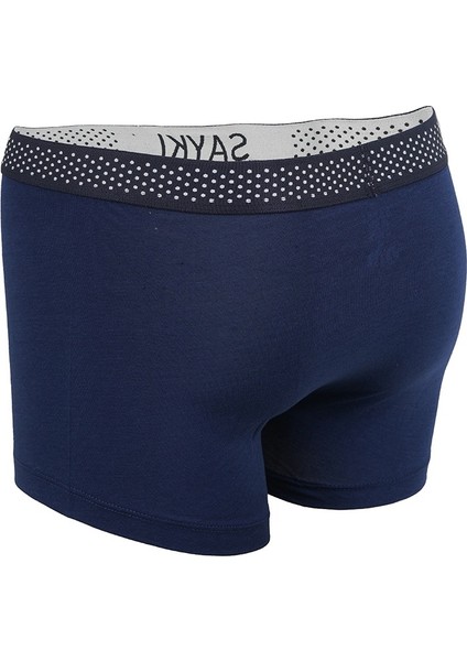 Lacivert Pamuklu Boxer