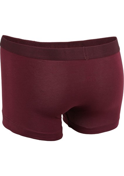 Bordo Pamuklu Boxer