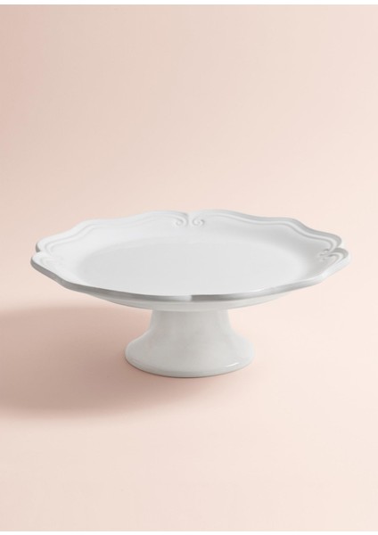 Grande Pasta Kek Standı Beyaz 33X12 cm GRD0017
