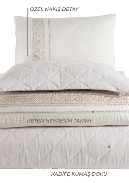 Aura Çeyiz Paketi Krem 10 Parça