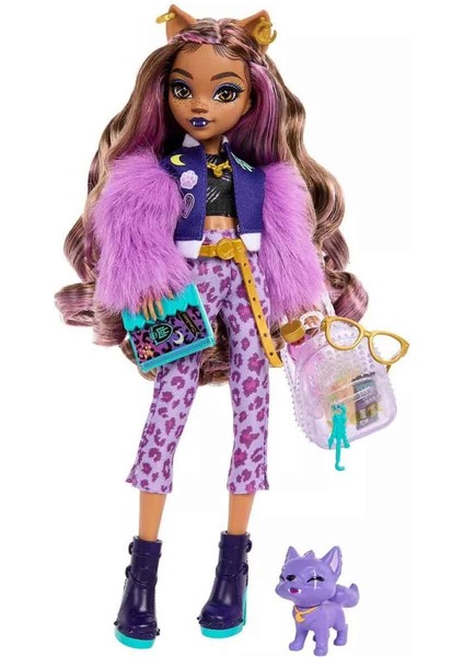 Monster High Ana Karakter Bebekler HPD53 - Sırt Çantalı Clawdeen Wolf HRP65