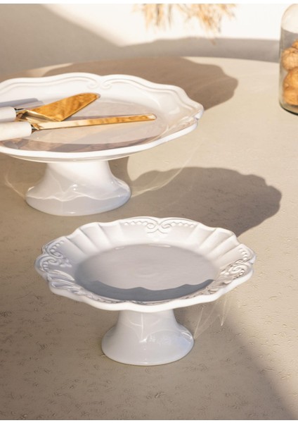 Grande Pasta Kek Standı Beyaz 22X10 cm GRD0019