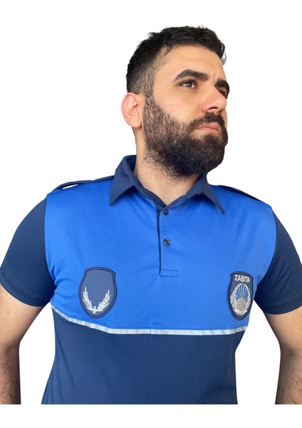 Yeni Lacivert Kısa Kollu Zabıta Tişörtü fiyatları