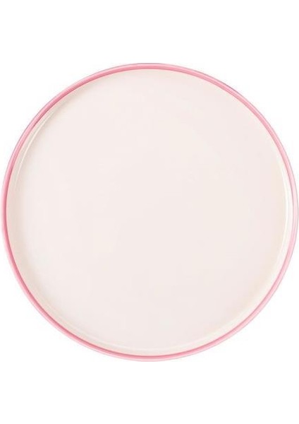 Ruby Doğa Pembe Düz Tabak 21 cm