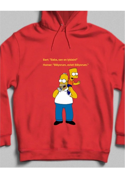 Baba Sen En Iyisin! Kapüşonlu Sweatshirt Gri