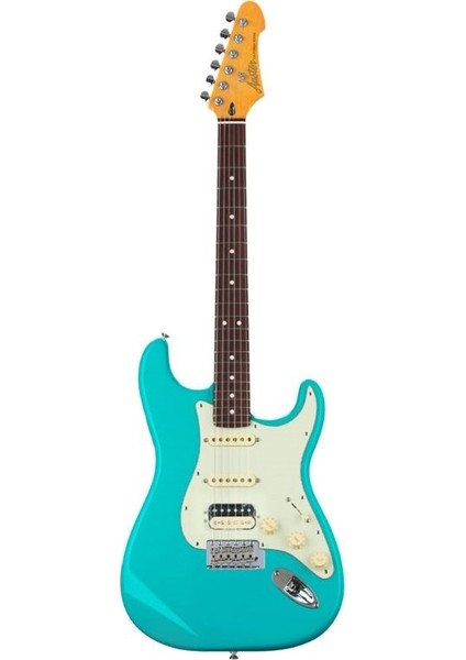  Auster AS100 Stratocaster Elektro Gitar - Miami Blue