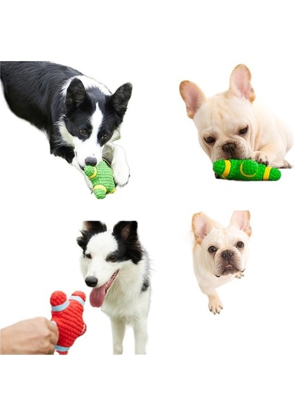 Evcil Hayvan Oyuncakları Ses Isırmaya Dayanıklı Interaktif Köpek Oyuncağı Köpek Yavrusu Teddy Orta ve Büyük Köpek Oyuncağı (Yurt Dışından)