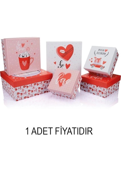Valentınes Day Carıtas Kare Hediye Kutusu BX9742 F 250X250X120MM
