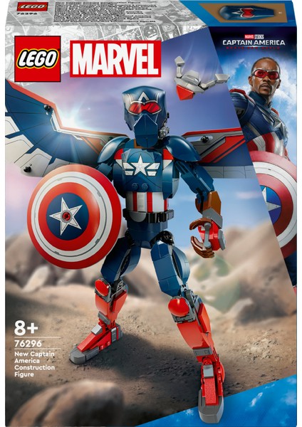 ® Marvel Yeni Kaptan Amerika Yapım Figürü 76296 - 8 Yaş ve Üzeri Süper Kahraman Seven Çocuklar Için Koleksiyonluk Yaratıcı Oyuncak Yapım Seti (359 Parça)