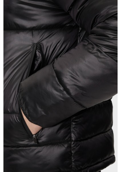 Logolu Kapitoneli Regular Fit Çıkarılabilir Kapüşonlu Şişme Mont Erkek Mont 6DPB71 PN2MZ 1200