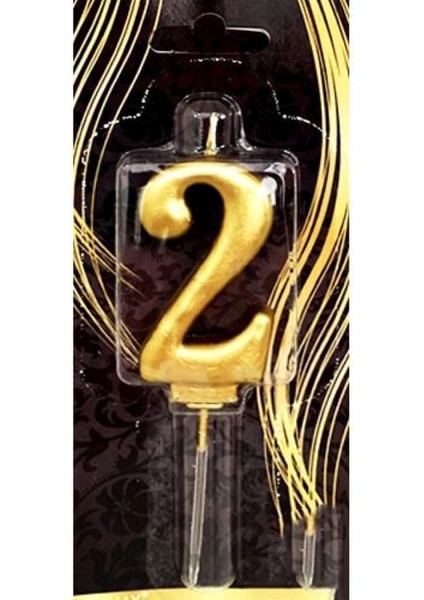 2 Rakam Pasta Mumu Doğum Günü Mumu 7 cm Gold Renk fiyatları
