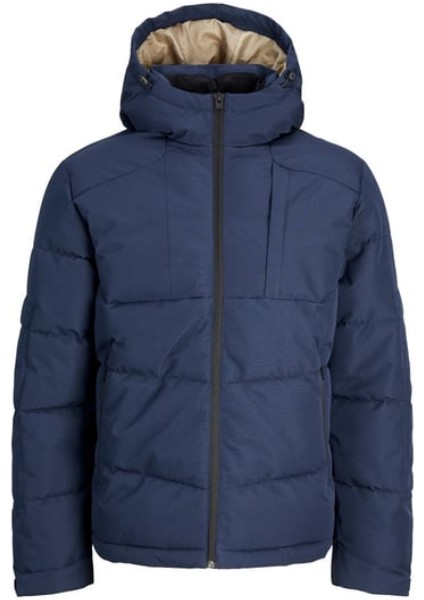 Jack&jones 24K Puffer 12239001 Kapüşonlu Lacivert Erkek Şişme Mont
