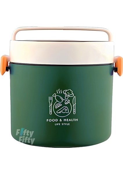 Lunchbox Tek Kat Yuvarlak Bento Lunch Box Ofis-Okul Için Yeni Nesil Sefer Tası