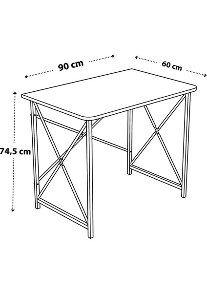 Egemodüler Çalışma Masası 60X90 cm Bilgisayar Masası Ofis Ders Masası