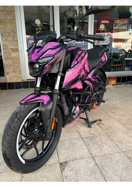 Bajaj N250 Airbrush Tasarım Motosiklet Sticker Etiket Kaplama Modeli