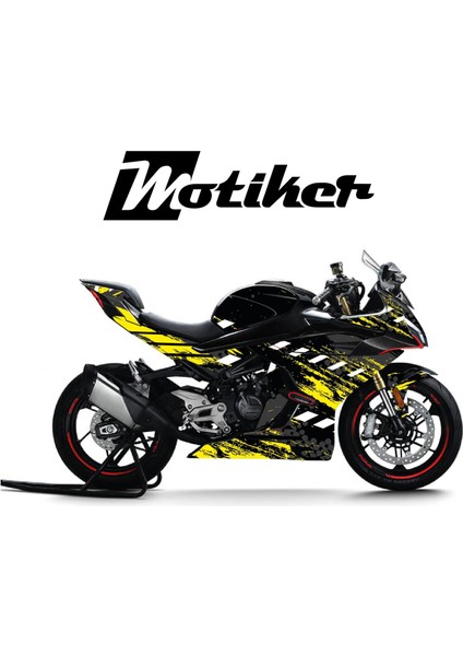 Cfmoto 450SR Racing Sport Sarı Motosiklet Kaplaması