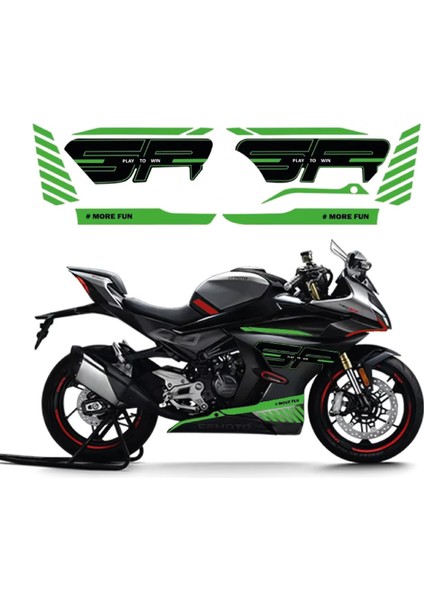 Cf Moto 450SR Yeşil Orijinal Tasarım Takım Sticker
