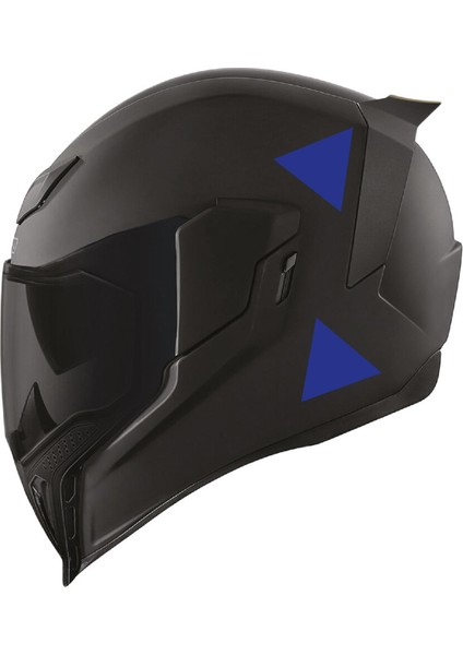 Mavi Reflective (Reflektif) Üçgen Sticker Paketi 9'lu Otomobil Motosiklet Reflektif Parlayan Sticker Etiket Modeli fırsatları