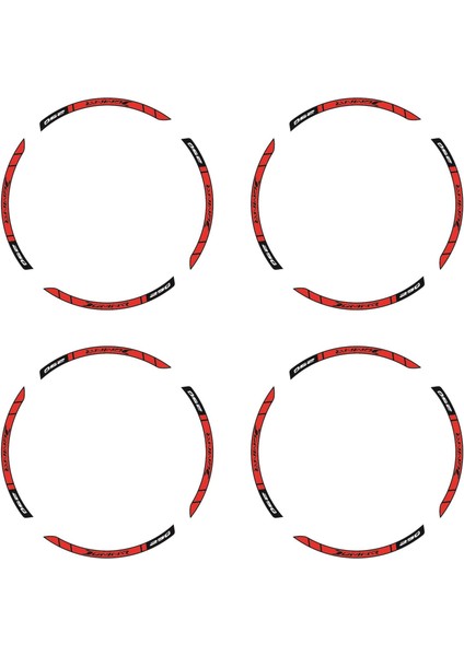 Bajaj Dominar 250 Baskılı Jant Dışı Şerit Motosiklet Sticker Etiket Modeli Kırmızı modelleri