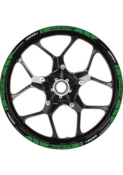 Bajaj Dominar 400 Baskılı Jant Dışı Şerit Motosiklet Sticker Etiket Modeli Yeşil